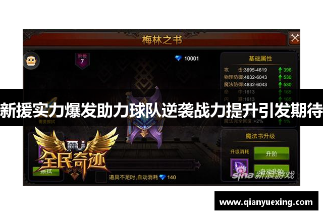 新援实力爆发助力球队逆袭战力提升引发期待